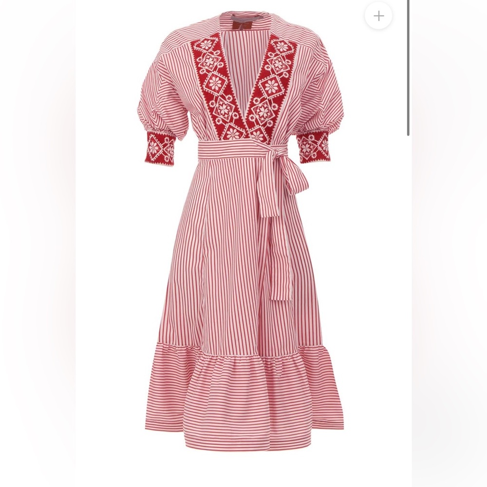 Silvia Tcherassi Red and White Stripe Dress, Size XS, Brand new without tags